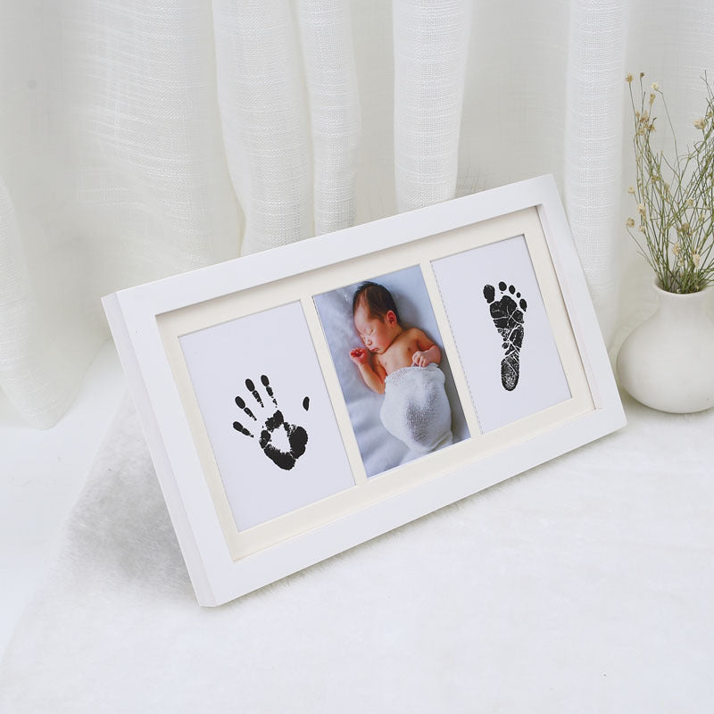 Baby Footprint Frame With Inkpad, Baby Hand And Newborn Footprint Kit